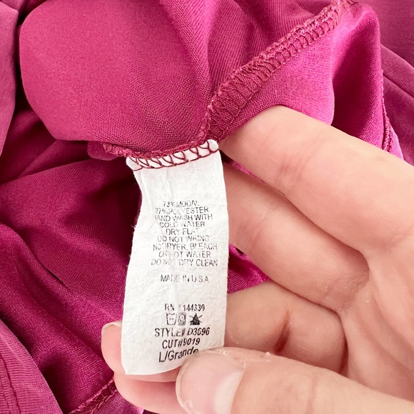 Alya Francesca's Pink Short Sleeve Crewneck Mini Dress Women's Size Large L - Picture 6 of 7